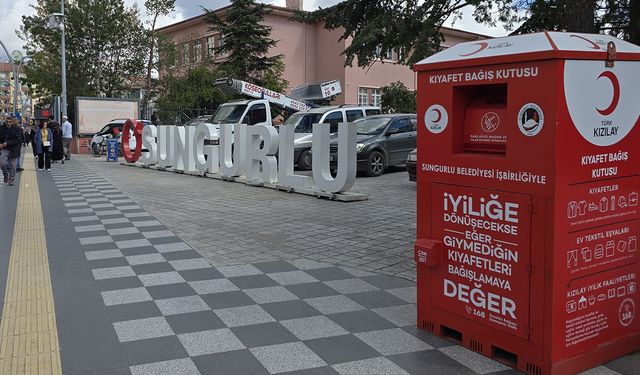 Çorum'un bu ilçesinde ihtiyaç sahipleri için kıyafet kumbaraları yerleştiriliyor