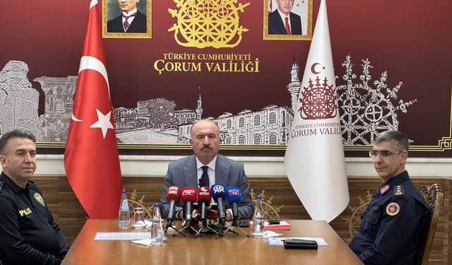 Çorum Valisi Çalgan, ekim ayında yürütülen asayiş çalışmalarını değerlendirdi