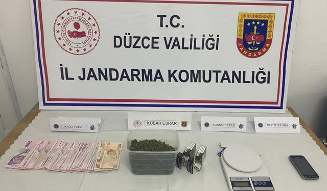 Düzce'de evinde uyuşturucu ele geçirilen şüpheli gözaltına alındı