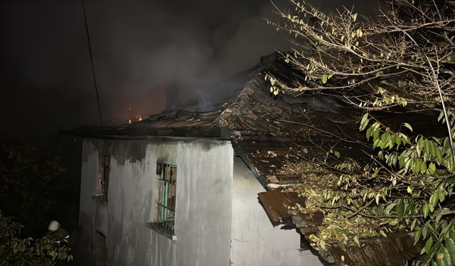 Karabük'te çıkan yangında tek katlı ev kullanılamaz hale geldi