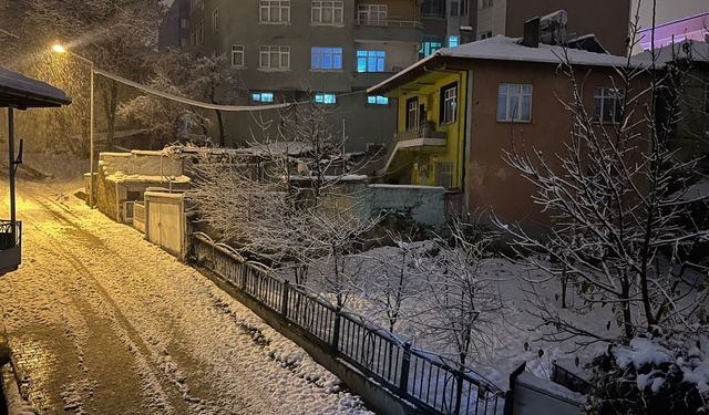 Kavak'a kar yağışı etkili oluyor