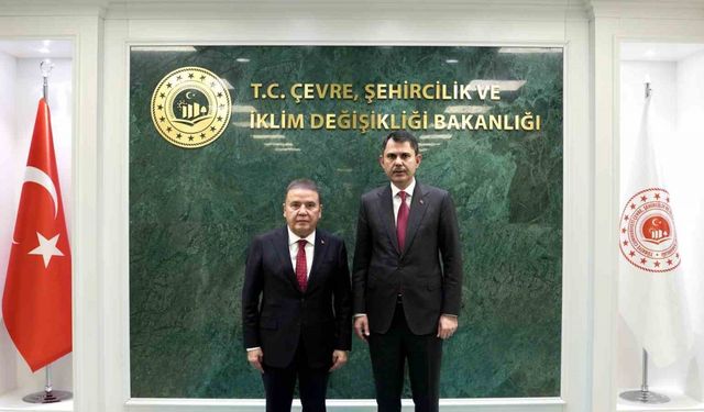 Bakan Kurum, Antalya Büyükşehir Belediye Başkanı’nı kabul etti