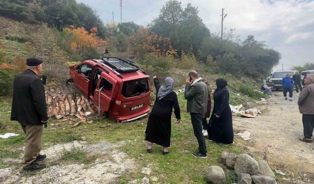 Dedesinin ticari aracını kaçıran çocuk şarampole uçarak hastanelik oldu