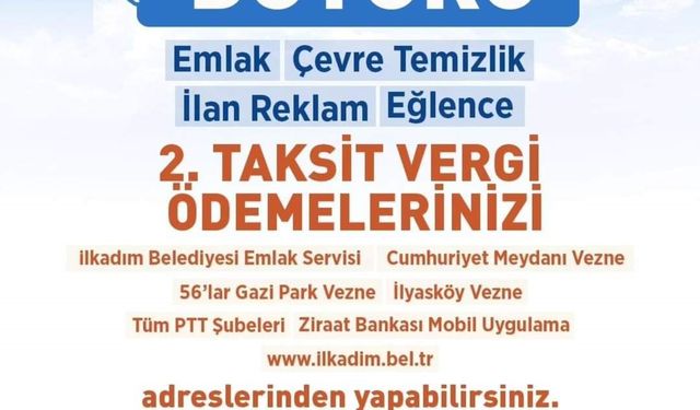 Emlak, çevre ve reklam vergi ödemeleri başladı