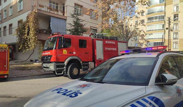 Konya’da apartmanın bodrumunda çıkan yangın paniğe neden oldu