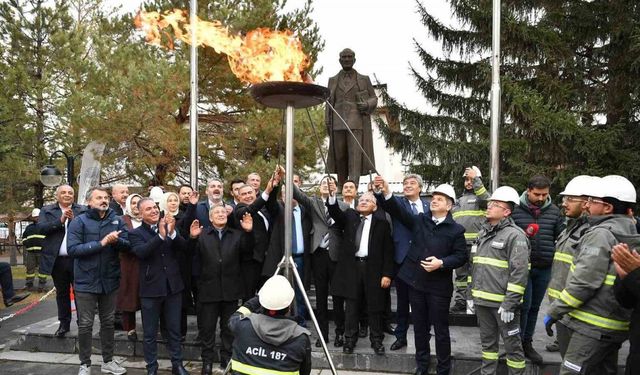 Sarız’da doğal gaz ateşi yandı