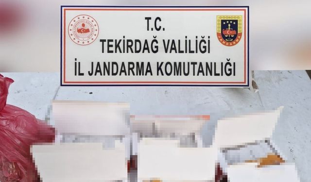 Tekirdağ’da tütün dolu makaron operasyonu