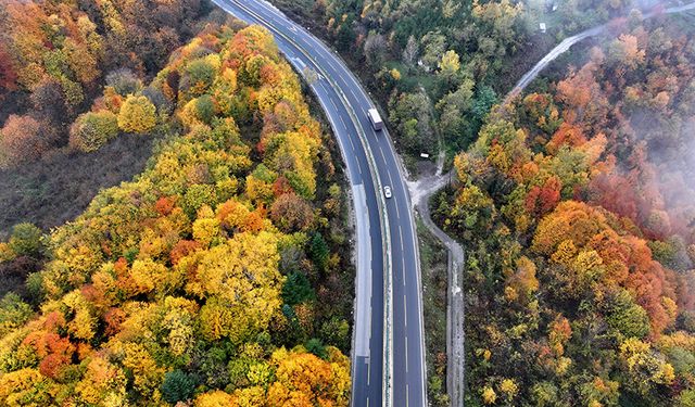 Bolu Dağı’ndan eşsiz doğa manzaraları: Sürücüler için görsel şölen!