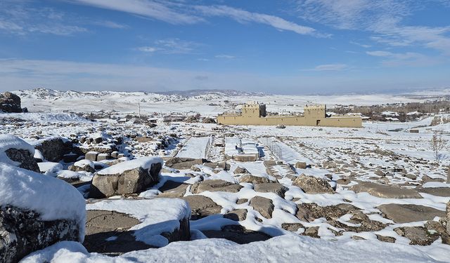 Hattuşa antik kenti kar altında: Hititlerin başkenti beyaza büründü!