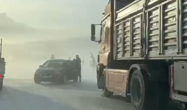 Yoğun kar yağışı Çorum'da kaza getirdi! 1 ölü