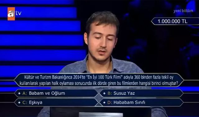 "Susuz Yaz" filmi neden Türkiye'nin en iyi filmi seçildi? Kim Milyoner Olmak İster'de milyonluk soru