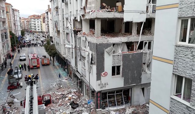 Çorum'da patlama felaketi! Olay yeri ilk kez havadan görüntülendi