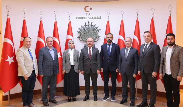 Vali Ali Çalgan, Çorum'daki sağlık temsilcilerini ağırladı