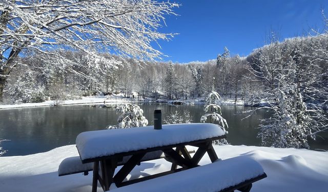 Düzce'de adrenalin tutkunları karda safari yaptı