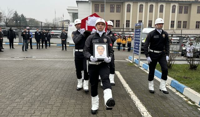 Düzce'de vefat eden polis memuru için cenaze töreni düzenlendi