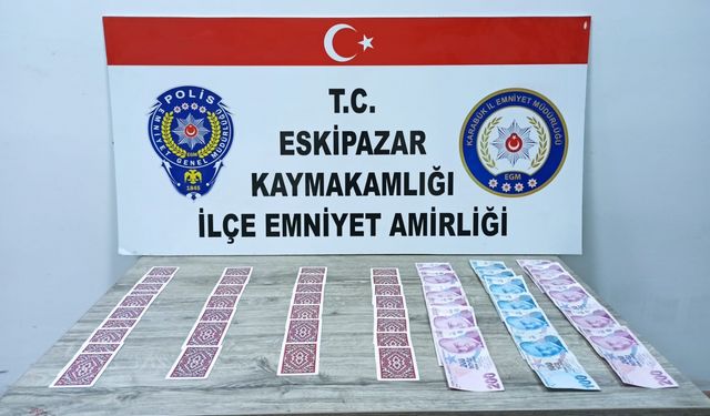 Karabük'te kumar oynayan 4 kişiye 25 bin 700 lira ceza uygulandı