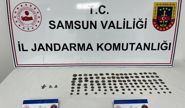 Samsun'da 113 sikke ele geçirildi