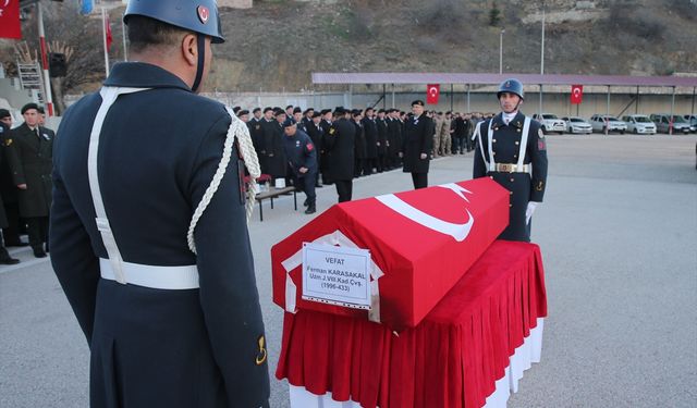 Tokat'ta geçirdiği kalp krizi sonucu vefat eden asker için tören düzenlendi