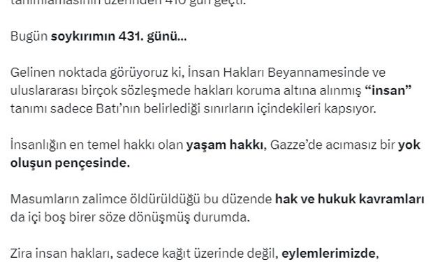 Emine Erdoğan’dan ’10 Aralık Dünya İnsan Hakları Günü’ paylaşımı