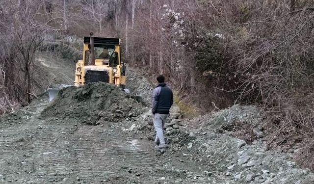 İki köyü birbirine bağlayan yol yarım asır sonra eski günlerine dönüyor