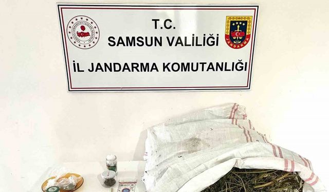 Samsun’da jandarma 7 kilo kubar esrar ele geçirdi