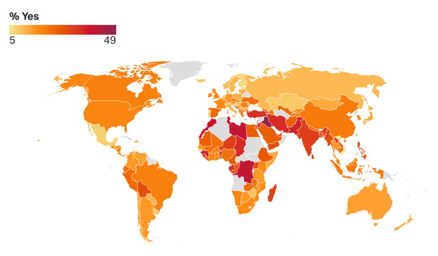 Gallup 2024 küresel duygular raporu: Dünyanın en endişeli ülkeleri belli oldu