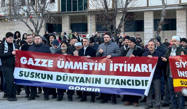 Amasya'da Filistin'e destek yürüyüşü düzenlendi