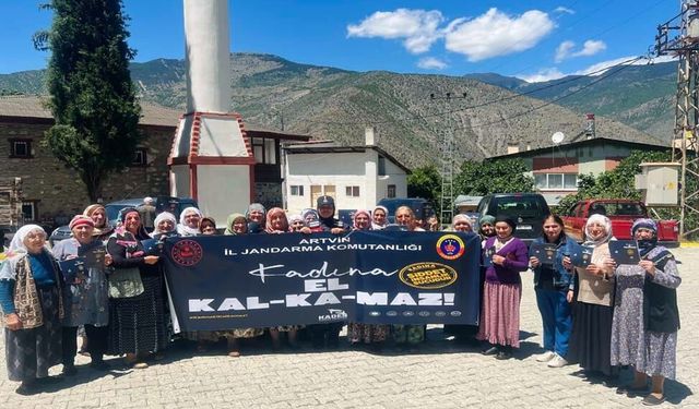 Artvin'de jandarma ekipleri şiddetle mücadele çalışmalarını sürdürüyor