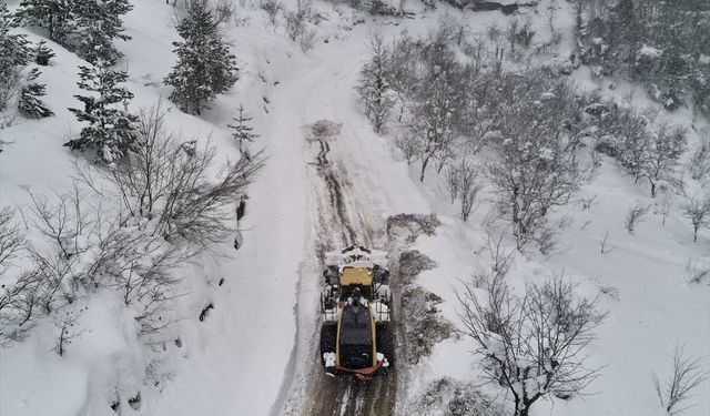 Sinop'ta kardan kapanan 173 köy yolunu açma çalışmaları sürüyor