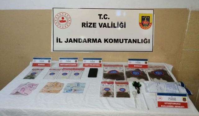 Rize'de son bir ay içerisinde düzenlenen uyuşturucu operasyonları kapsamında 9 kişi tutuklandı