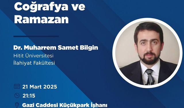 İMVAK'ta Ramazan sohbetleri devam ediyor: Bu haftaki konuk Doç. Dr. Muharrem Samet Bilgin