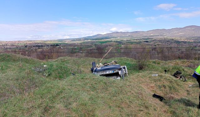 Kastamonu'da devrilen otomobilin sürücüsü hayatını kaybetti