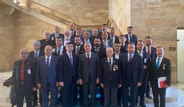 Alaca Şehit Yakınları ve Gaziler  Derneği’nden Hulusi Akar’a ziyaret