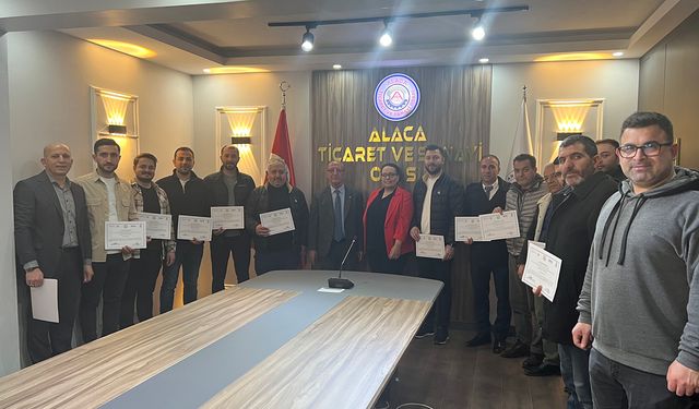 Alaca TSO ve OKA iş birliğiyle Dış Ticaret Sertifika Programı tamamlandı
