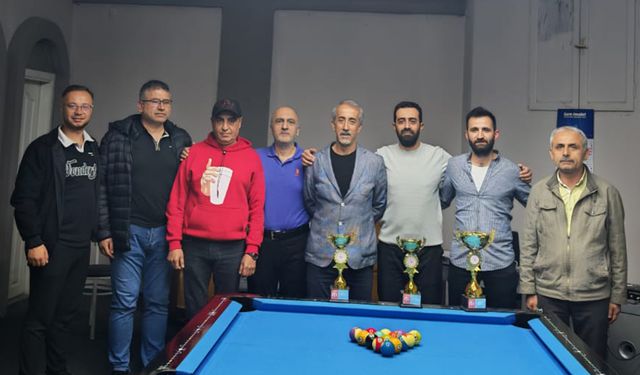 Çorum'da bilardo heyecanı: Kupa Bedri Tanrıverdi’nin oldu