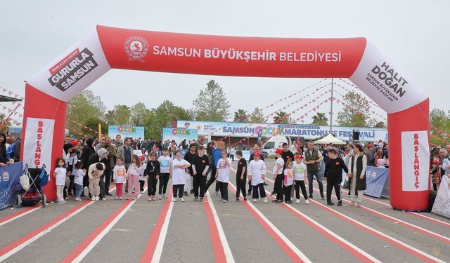 Samsun'da Çocuk Maratonu ve Festivali düzenlendi