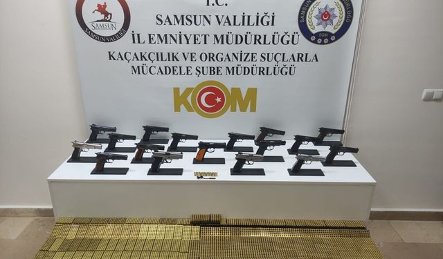 Samsun'da silah kaçakçılığı operasyonunda 2 zanlı yakalandı