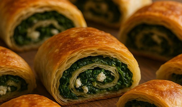 Ispanaklı börekte yeni dönem! Rulo yapınca hem çıtır hem pratik oluyor