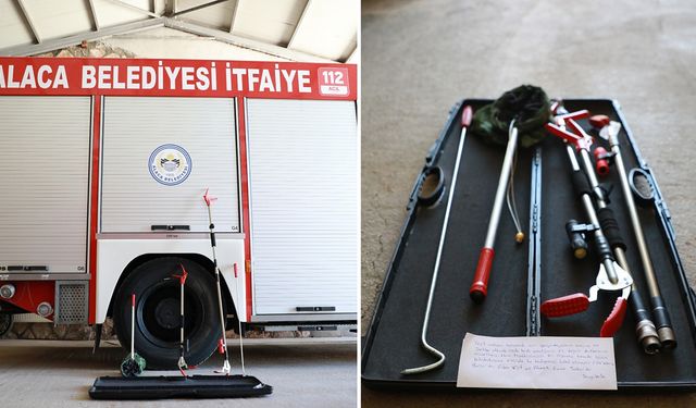 Bursa’dan Alaca İtfaiyesi’ne anlamlı hediye: Orman yangınında birlikte mücadele etmişlerdi
