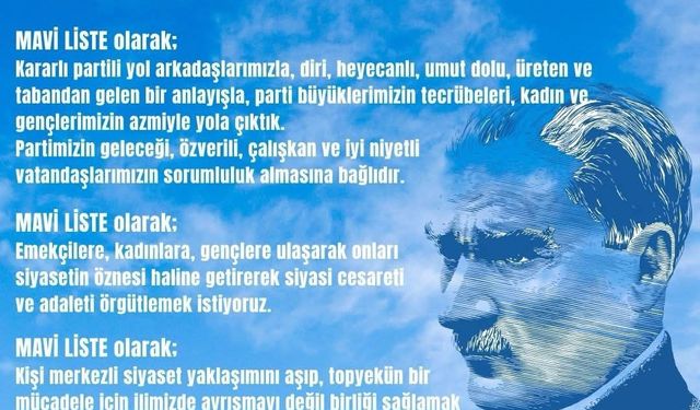 CHP Çorum’da “Mavi Liste”den Manifesto! "Umudu sokak sokak örgütlemeye geliyoruz"