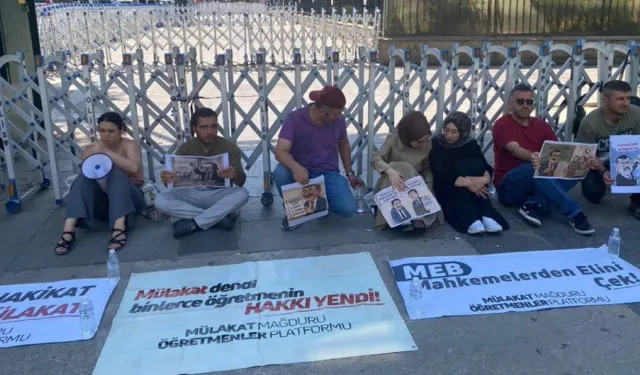 Mülakat mağduru öğretmenler MEB önünde: "Adalet istiyoruz, torpile hayır"
