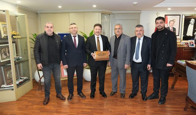 Erbaş ve Ongu’dan TŞOF Başkanı Yiğiner’e ziyaret