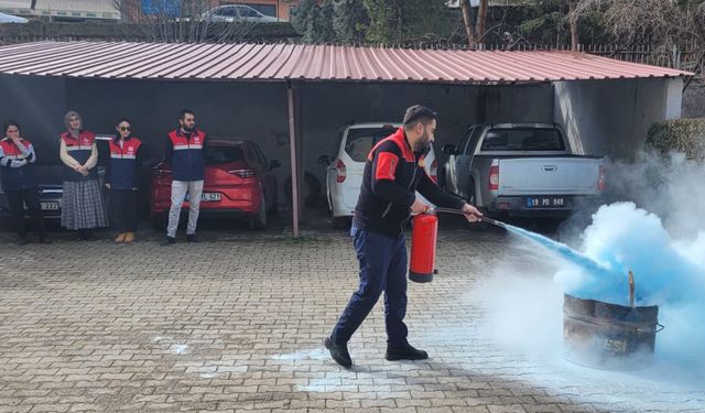 Bayat’ta yangın söndürme tatbikatı gerçekleştirildi