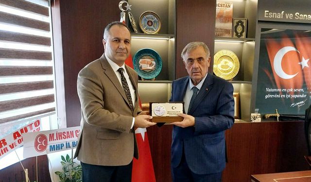 MHP İl Başkanı Çıplak’tan ÇESOB Başkanı Gür’e kutlama ziyareti