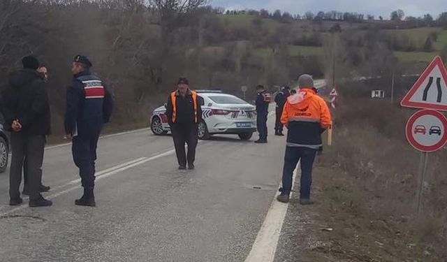Çorum'da köprü ayağı çöktü, yol trafiğe kapatıldı