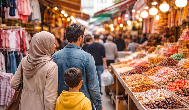 Arife günü Çorum’da bayram alışverişi yoğunluğu yaşandı