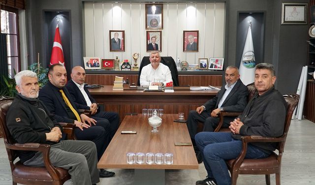 Esnaf odası başkanlarından Başkan Ahmet Gelgör’e ziyaret