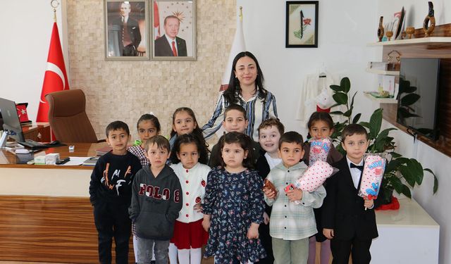 Öğrencilerden Kaymakam Bilge Yıldırım’a anlamlı ziyaret