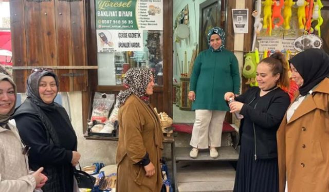 AK Kadınlar İskilip’te esnaf ziyareti gerçekleştirdi