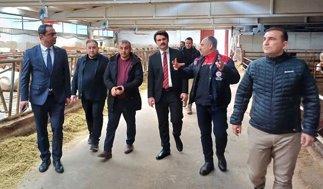 TKDK destekli süt üretim tesisini incelediler